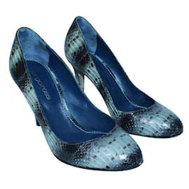 Sergio Rossi-Sergio Rossi Snakeskin Leather Pumps-Other