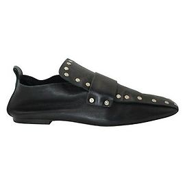Céline Mocassins à rivets en cuir noirs Noir