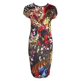 Fendi-Vestido con print de flores multicolor-Multicolor