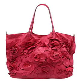 Valentino-Hot Pink Floral Tote Bag-Pink