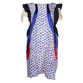 Tsumori Chisato Vestido de seda con patchwork multicolor Multicolor