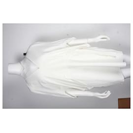 Autre Marque-Mini-robe ivoire de créateur contemporain-Écru
