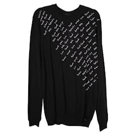 Fendi-Fendi Giroccollo Cult Embroidered Sweater-Black