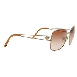 Versace-Versace Óculos De Sol Quadrados Laranja Claro-Laranja