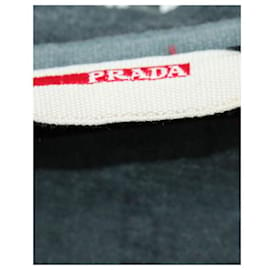 Prada-Prada Dunkelblaues T-Shirt mit Kaschmirmischung-Blau
