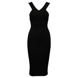 Autre Marque-Vestido preto elegante de designer contemporâneo-Preto