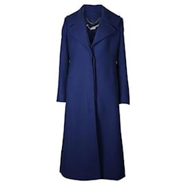 Stella Mc Cartney-Stella Mccartney Electric Blue Woolen Long Coat-Blue