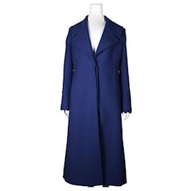 Stella Mc Cartney-Stella Mccartney Electric Blue Woolen Long Coat-Blue