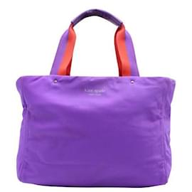 Autre Marque-Contemporary Designer Purple Nylon Handbag-Purple