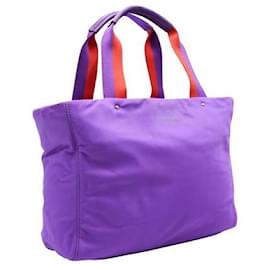Autre Marque-Contemporary Designer Purple Nylon Handbag-Purple