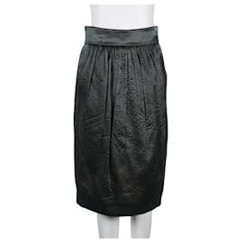 Giorgio Armani-Giorgio Armani Teal & Olive Green Metallic Print Skirt-Multiple colors