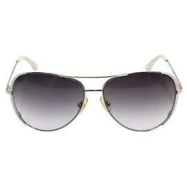 Michael Kors White Rimmed Aviator Sunglasses White