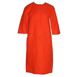 Bottega Veneta-Bottega Veneta abrigo de botonadura sencilla-Naranja