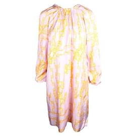 Autre Marque-CONTEMPORARY DESIGNER Pastel Pink Print Silk Dress-Other