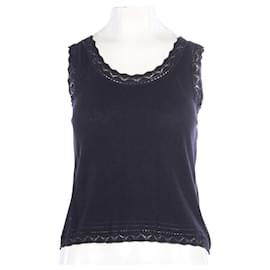 Dior-Top DIOR in maglia nera-Nero