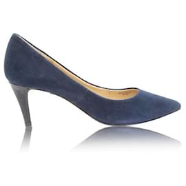 Diane Von Furstenberg-DIANE VON FURSTENBERG Navy Suede Shoes-Navy blue