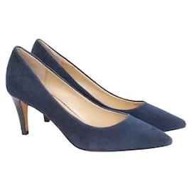 Diane Von Furstenberg-DIANE VON FURSTENBERG Sapatos de camurça azul marinho-Azul marinho