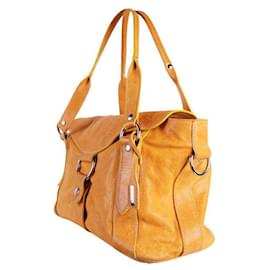Miu Miu-MIU MIU Yellow Leather Shoulder Bag-Yellow