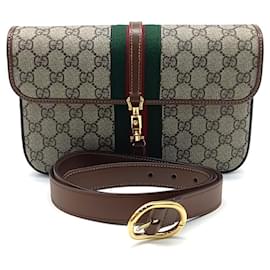 Gucci-Gucci Jackie Belt Bag (699930)-Brown,Multiple colors,Beige,Other