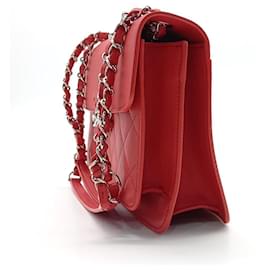 Chanel-Chanel Bolsa de ombro com corrente com aba A98646-Vermelho