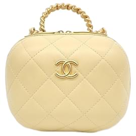 Chanel-Bolso bandolera Chanel con asa superior y cadena-Amarillo