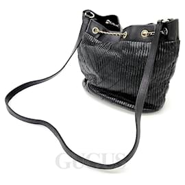Chanel-Chanel  Drawstring Bucket Bag-Black
