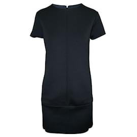 Autre Marque-CONTEMPORARY DESIGNER Short Shift Black Dress-Metallic