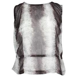 Comme Des Garcons-Comme Des Garcons Abstract Sleeves Sheer Top-Noir