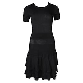 Maje-Maje Black Knit Dress-Black