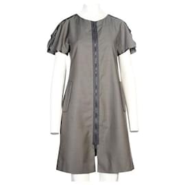 Autre Marque-CONTEMPORARY DESIGNER Grey Dress With Zip-Grey
