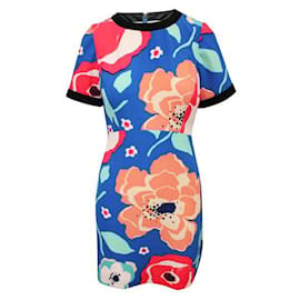 Autre Marque-ZEITGENÖSSISCHES DESIGNER-Kleid mit abstraktem Druck-Mehrfarben