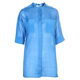 Autre Marque-CONTEMPORARY DESIGNER Blue Shirt-Blue