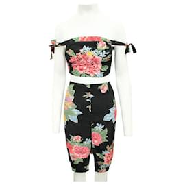 Reformation-REFORMATION Floral Print Pencil Skirt and Crop Top Set-Other