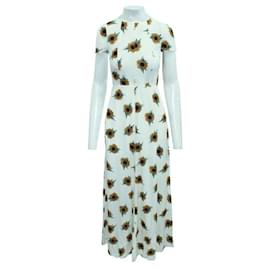 Reformation-REFORMATION Maxi Cream Dress with Sunflowers Print-Other
