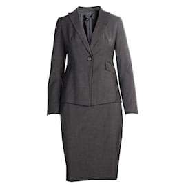 Autre Marque-CONTEMPORARY DESIGNER Petite Grey Skirt Suits-Grey