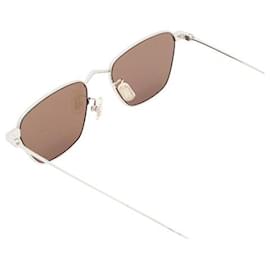 Autre Marque-Zeitgenössische Designer-Sonnenbrille mit eckigem Bowly-Rahmen-Braun