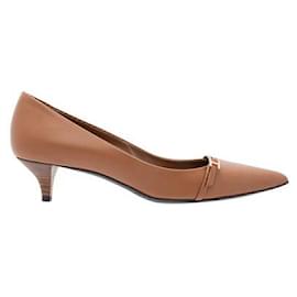 Hermès-Hermès Chevre Velours Blush 40 Zapatillas-Castaño