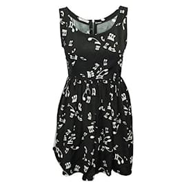 Miu Miu-Vestido Miu Miu Music Block Motivo-Preto