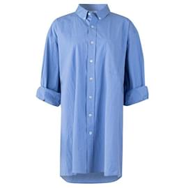 Vêtements-Vetements Oversized Logo Back Shirt-Blue