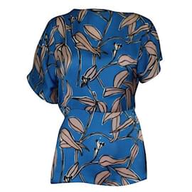 Autre Marque-DISEÑADOR CONTEMPORÁNEO Top estampado azul-Azul