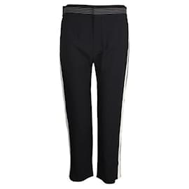 Chloé-Pantaloni neri con strisce laterali-Nero
