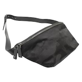 Valentino-Nylon Jacquard Waist Bag-Black