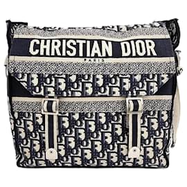 Christian Dior-Borsa a tracolla Diorcamp Dior Oblique-Blu navy