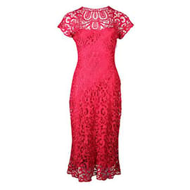 Temperley London-Temperley London Abito in pizzo rosa-Rosa