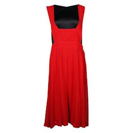 Comme Des Garcons-Comme Des Garcons Red Pinafore Dress-Red