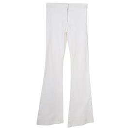 Autre Marque-Pantalon à jambes évasées blanches de créateur contemporain-Blanc