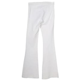 Autre Marque-Contemporary Designer White Flare Legs Pants-White