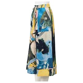 Autre Marque-Culottes estampados de pierna ancha de diseñador contemporáneo-Multicolor