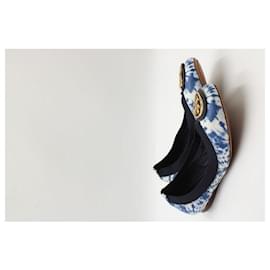 Tory Burch-Chaussures plates à imprimé tie-dye-Bleu