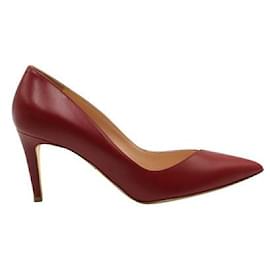 Rupert Sanderson-Vista Bordeaux calf leather Heels in Burgundy-Dark red